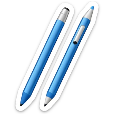 apple pencil in blue sticker