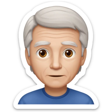 boy hair brown 70 yeear old hairr white sticker