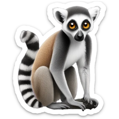 Lemur from new york city sticker