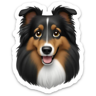 Black Sheltie  sticker