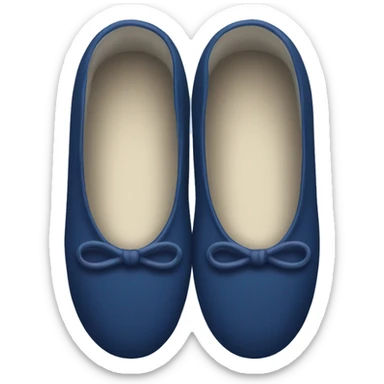 Navy blue ballet slippers  sticker