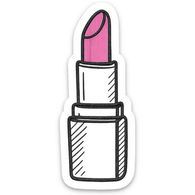 pink lipstick sticker