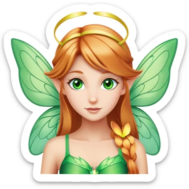 Flora from winx with fairy wings sticker