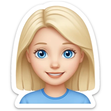 An bloude girl very cure sticker