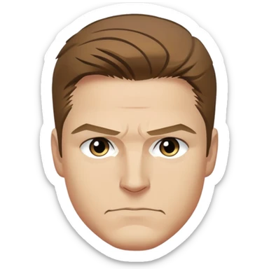 hawkeye clint barton portrait marvel, brown hair from captain america: civil war sticker