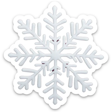 snowflake burgundy sticker
