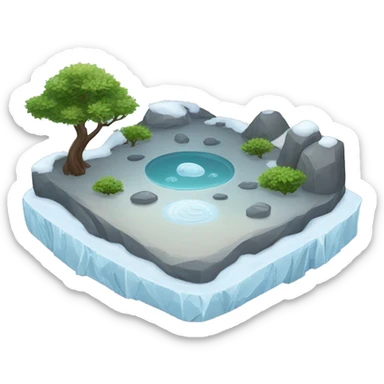  A zen garden in an ice environment  sticker