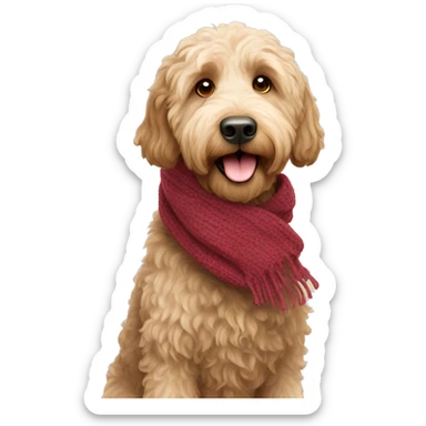 labradoodle-in-the-scarf sticker