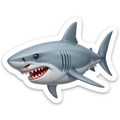 a shark wearing Nike shoes sticker