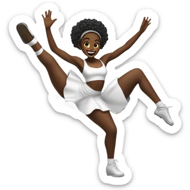 black girl on a drill dance team sticker