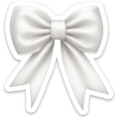 white satin bow sticker