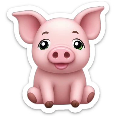 Ty-tulip-stuffed-pig-toy-slouching-sitting-plush-fluffy sticker