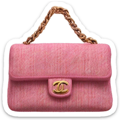 Pink tweed chanel bag sticker