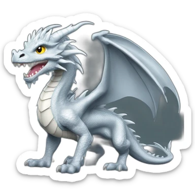 Dragon silver sticker