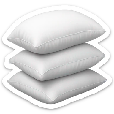 White pillows stack  sticker