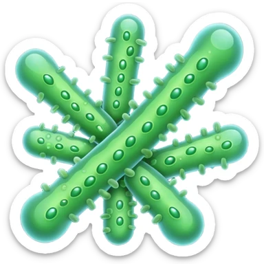 green gut bacteria sticker