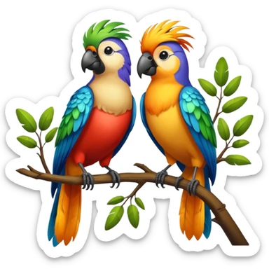 Jungle birds sticker