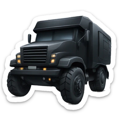 Black cyber truck sticker