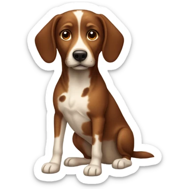 brown dog with dark brown spots sticker