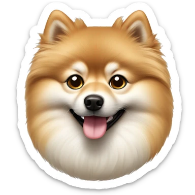 Beige pomerian spitz  sticker