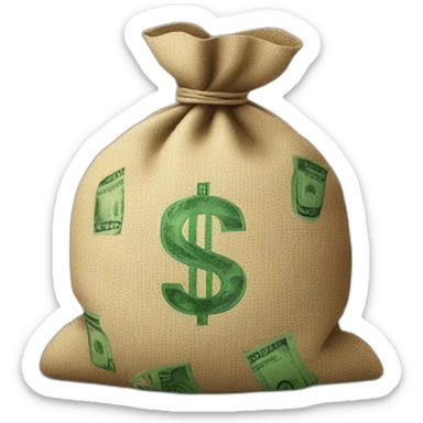 sack of money sticker