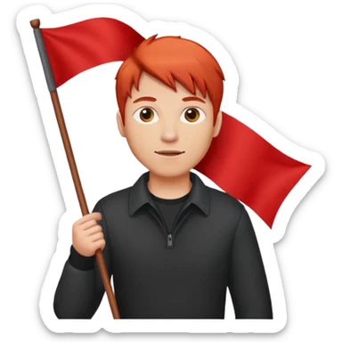 Red flag guy sticker