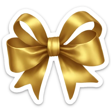 gold bow sticker