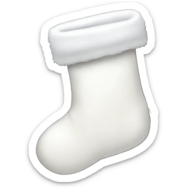 White Christmas stocking  sticker