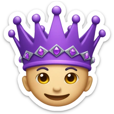 Purple princess crown sticker