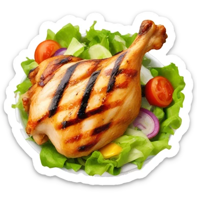 Grilled chicken with salad sticker