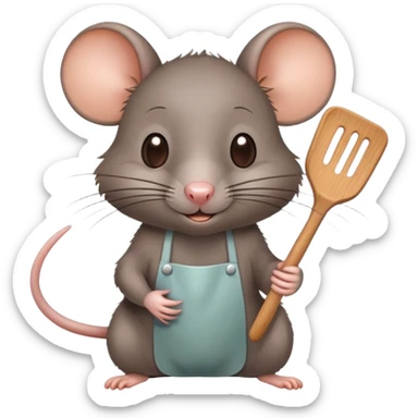 Rat with a spatula  sticker