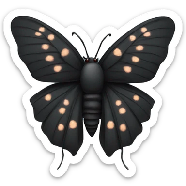 Beautiful black moth sticker