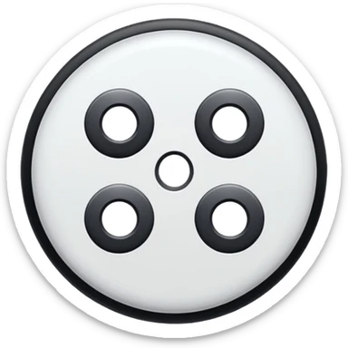 tailor's button 4 hole sticker