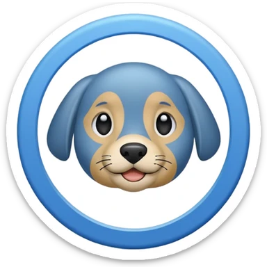 Blue tick with round circle  sticker