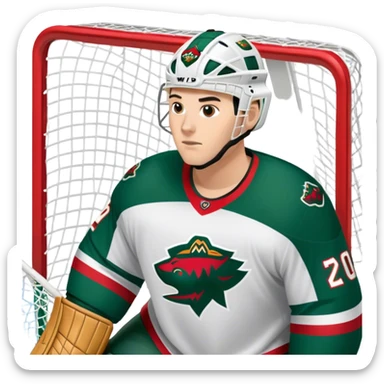 Minnesota wild goalie with net  sticker