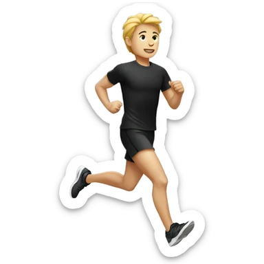 Black shirt runner sticker