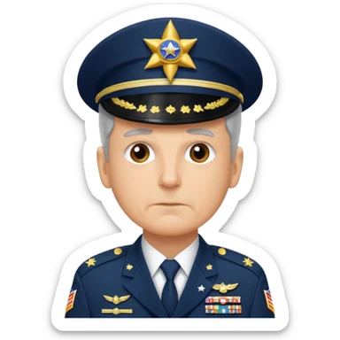 USA military general realistic sticker