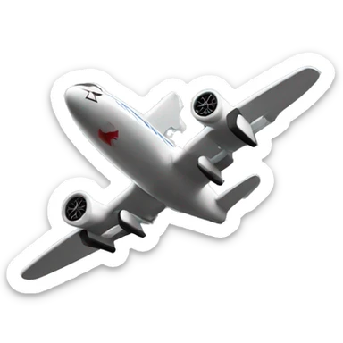 Toy plane crashing into skyscraper sticker