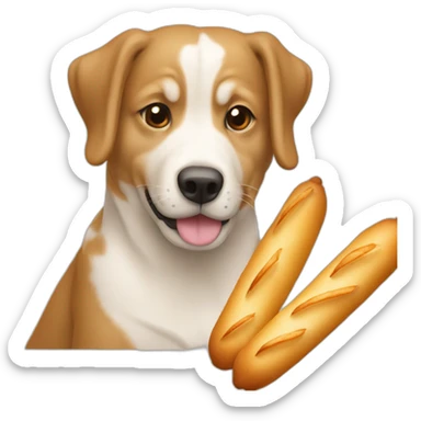un chinois qui mange avec des baguettes un chien  sticker