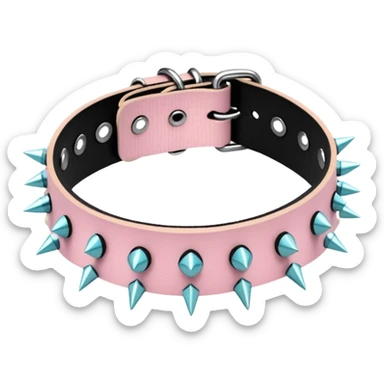 pastel spiked choker sticker