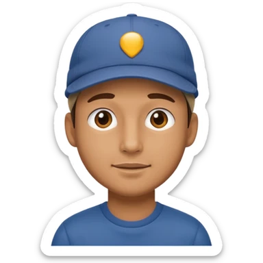 guy in a cap sticker