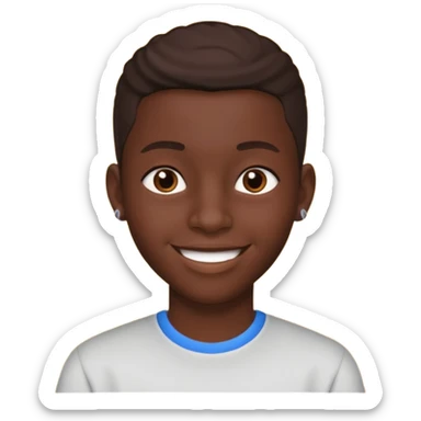 an african teen with mid taper sticker