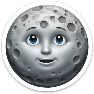 Moon without face sticker
