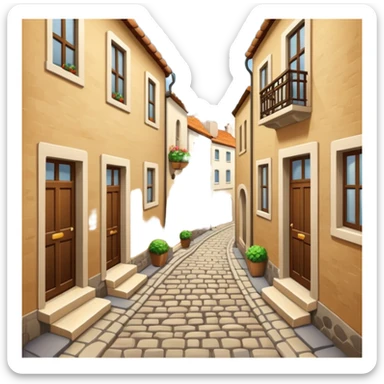 cozy narrow street sticker
