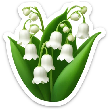 Lily of the valley flower sticker