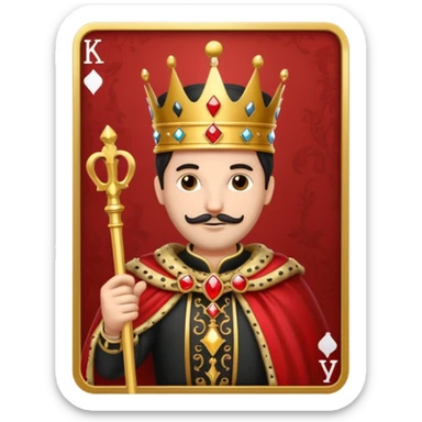 Solitaire card king sticker