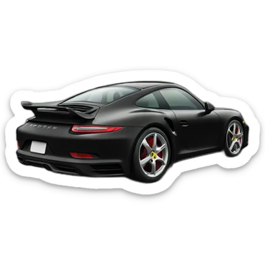 porshe car black sticker