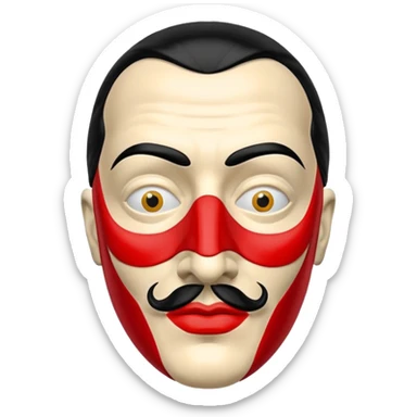 Money Heist, Dali mask, realistic sticker