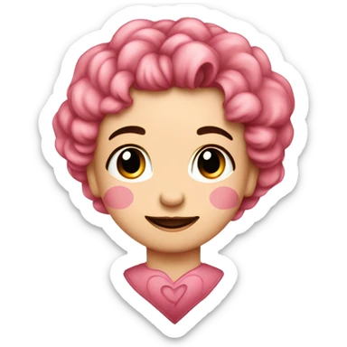 Corazón rosado estilo vintage sticker