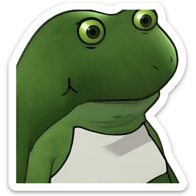 Pepe the frog styled as Marilyn Monroe, wearing a white dress and classic beauty mark sticker